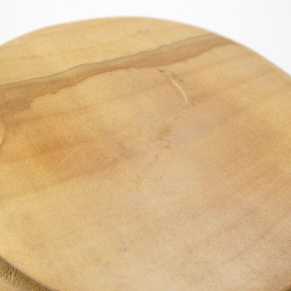 Alaska Birch Burl Wood Trinket Box Round w/Lid Vintage - Picture 5 of 12